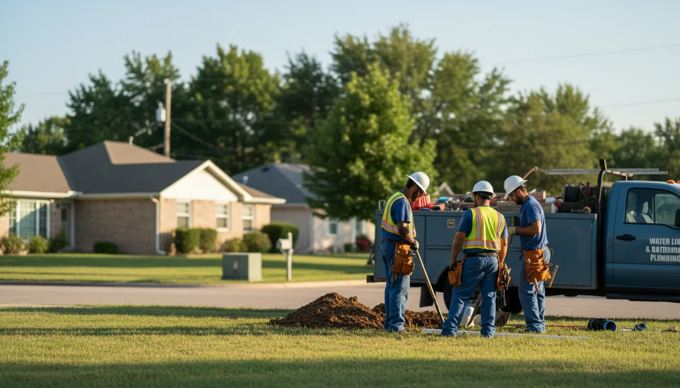 Residential water line and bathroom plumbing service in Salineno, TX
